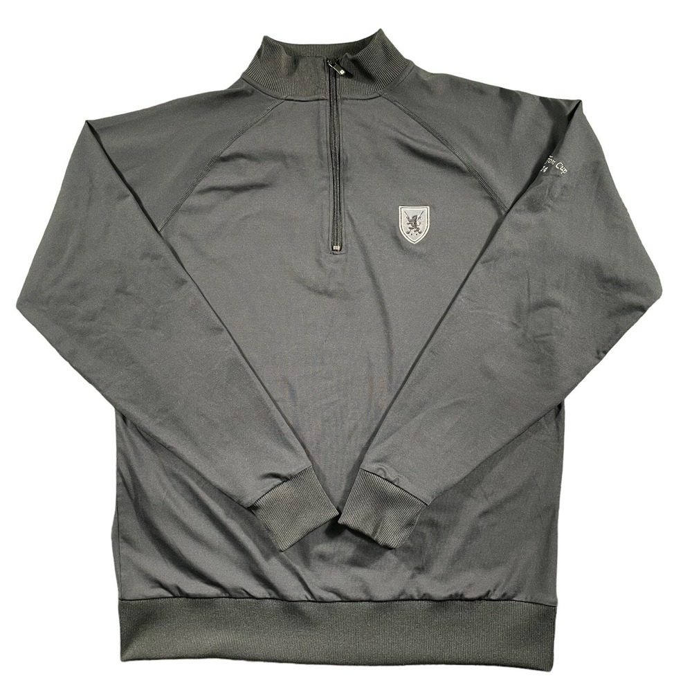 Footjoy FJ 1/4 Zip Golf Pullover Jacket 2014 Griffin Cup Mens Sz Medium EUC